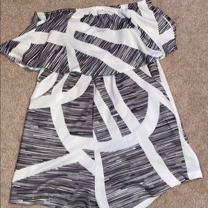 Strapless White and Black